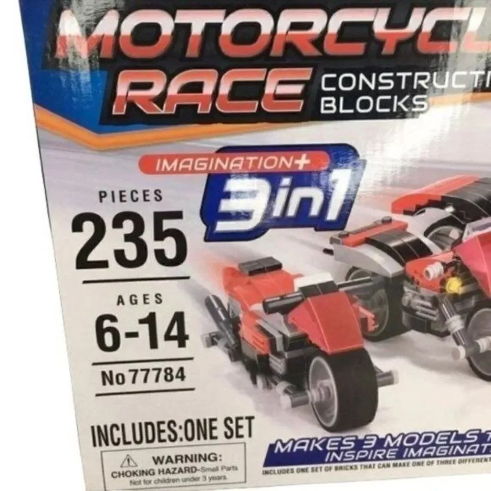 Top Blox Motorcycle Race Building Blocks Set New